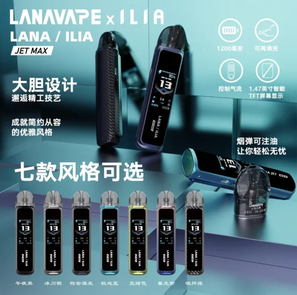 LANA/ILIA 聯名款 Jet Max套裝側註油大煙主機｜可重複注油｜功率可調
